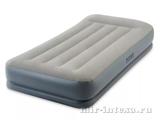 Купить надувную кровать со встроенным насосом 220В 99х191х30см Intex 64116