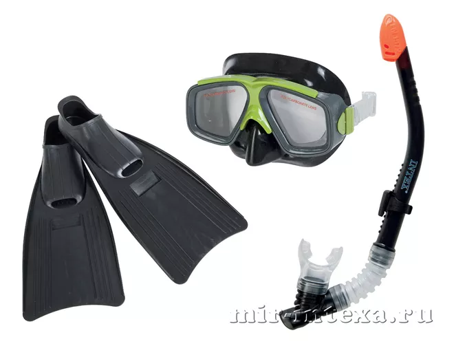 Купить маску с трубкой и ластами для плавания Intex 55959
