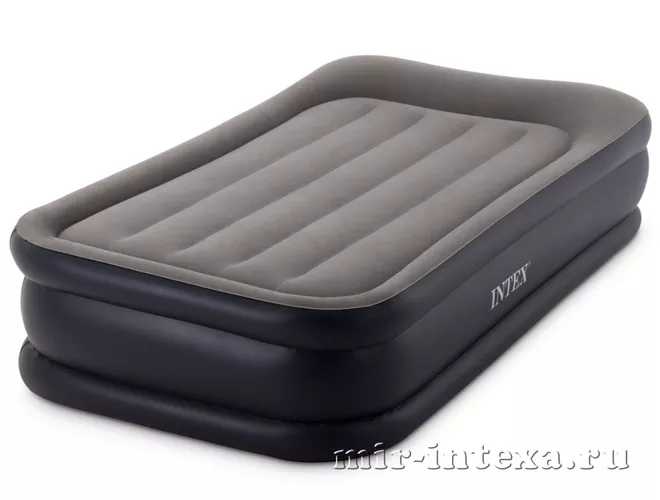 Купить надувную кровать со встроенным насосом 220В 99х191х42см Intex 64132