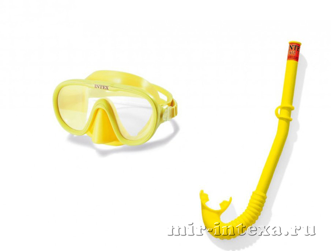 Купить набор маска c трубкой Adventure Swim Intex 55642 в Москве