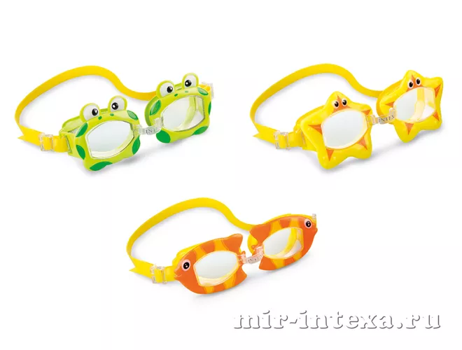 Купить очки для плавания Fun Goggles, 3 вида, Intex 55603 в Москве