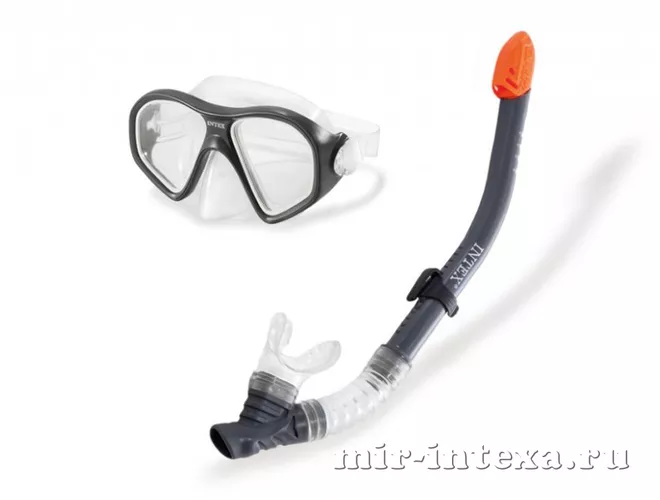 Купить набор маска c трубкой Reef Rider Swim, Intex 55648 в Москве