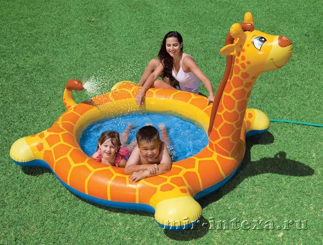 Купить бассейн надувной Giraffe Spray 208х165х122см, Intex 57434 в Москве