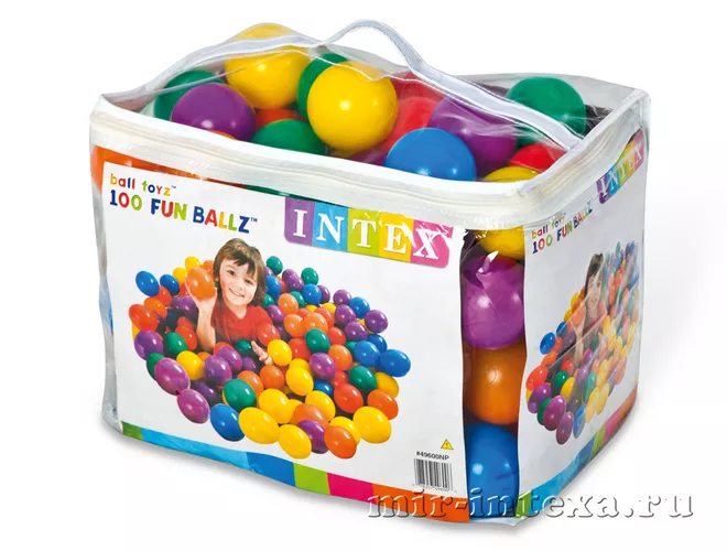 Купить мячики 8см 100 шт Intex 49600